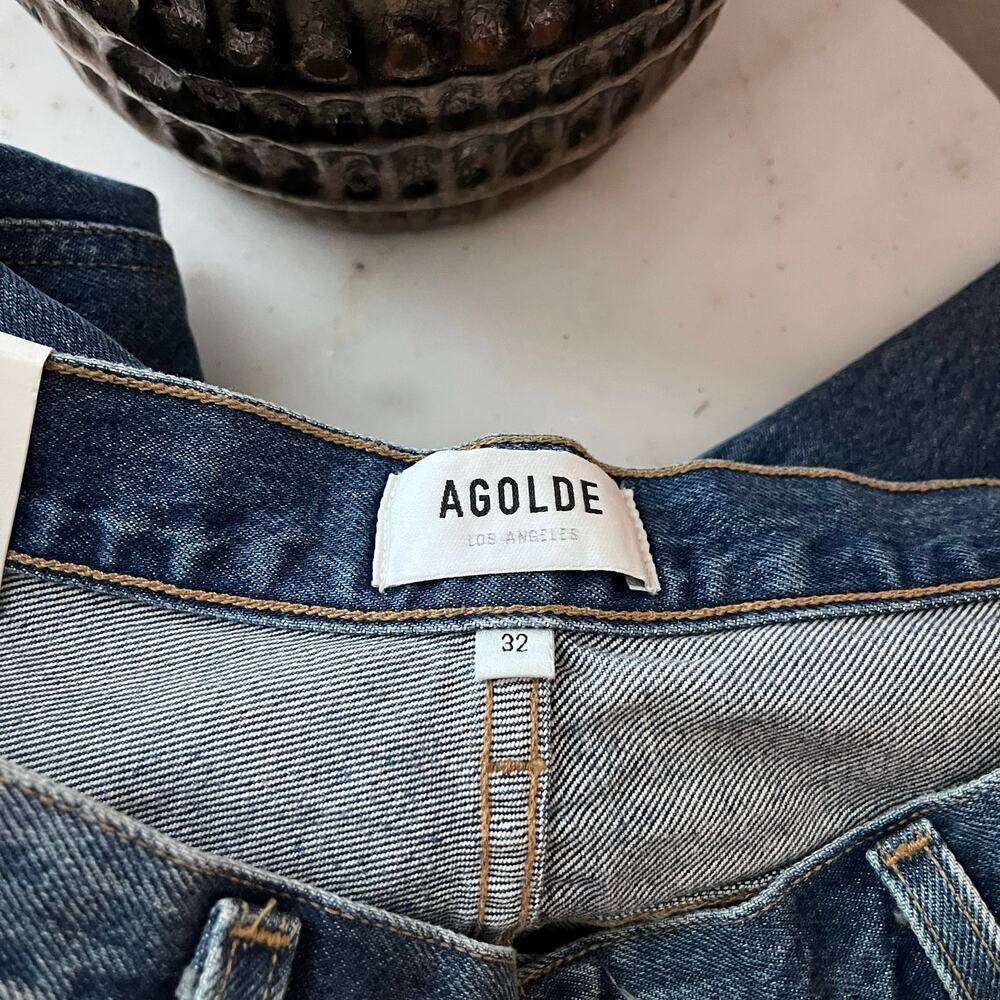 New Agolde Vintage Flare High Waist Jeans Absolute Blue NWT 32 90s Y2K - Picture 8 of 10
